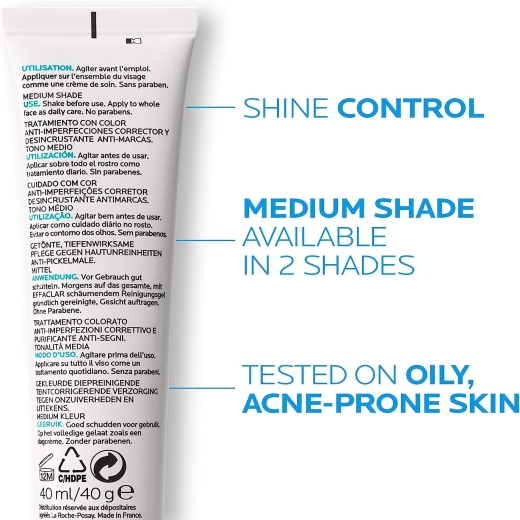 كريم علاج شوائب البشرة ديو بلس معا لون وسط- من لاروش بوزية