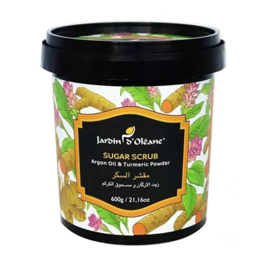 مقشر السكر زيت الاركان ومسحوق الكركم -من جاردن اوليان