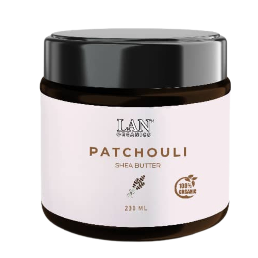 زبدة الشيا بخلاصة الباتشولي 200 مل - من  لان اورجانيك