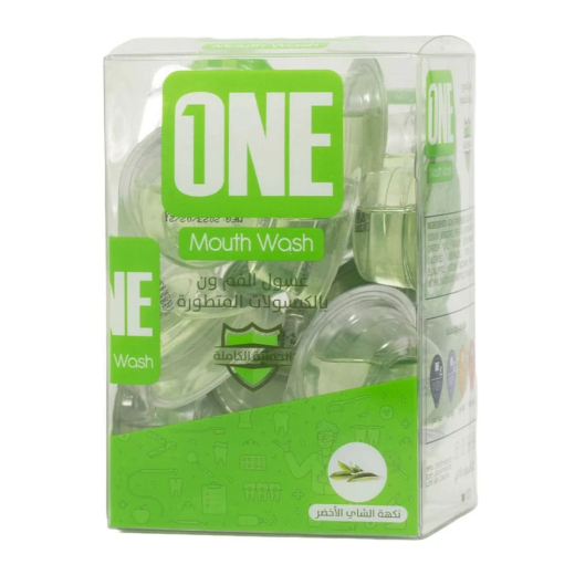 غسول الفم بالكبسولات المتطورة بنكهة الشاي الاخضر 20 * 15 مل - من ون