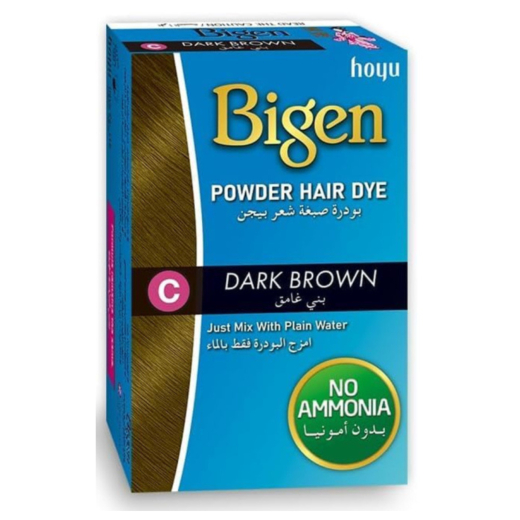 مسحوق صبغ الحواجب و الشعر لون بني غامق خاليه من الا مونيا 6 جرام - من بيجين