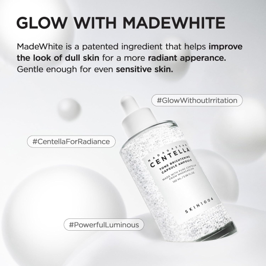 سيروم امبول  لتفتيح وتوحيد لون البشرة سانتيلا 30 مل  - من سكين 1004